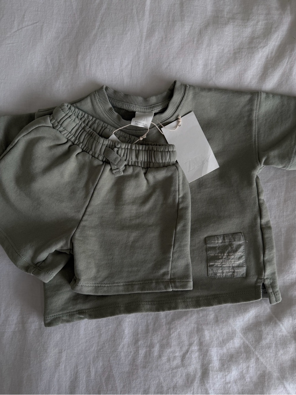 Zara Matching Track Set - Sage Green - Size 2Y